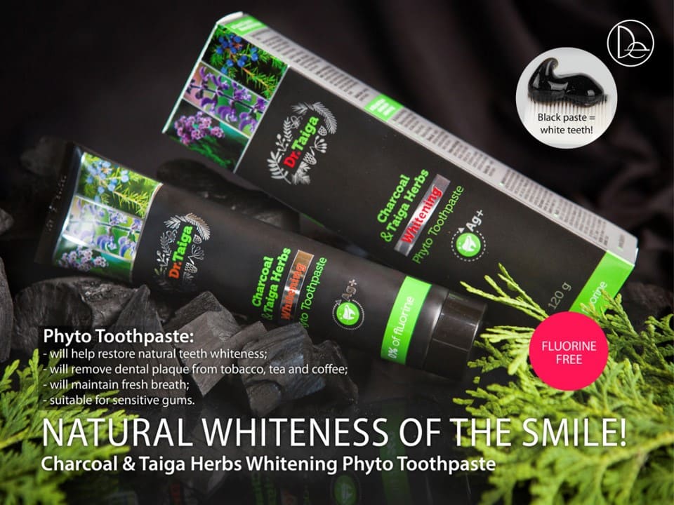 Charcoal & Taiga Herbs Whitening Herbal Toothpaste